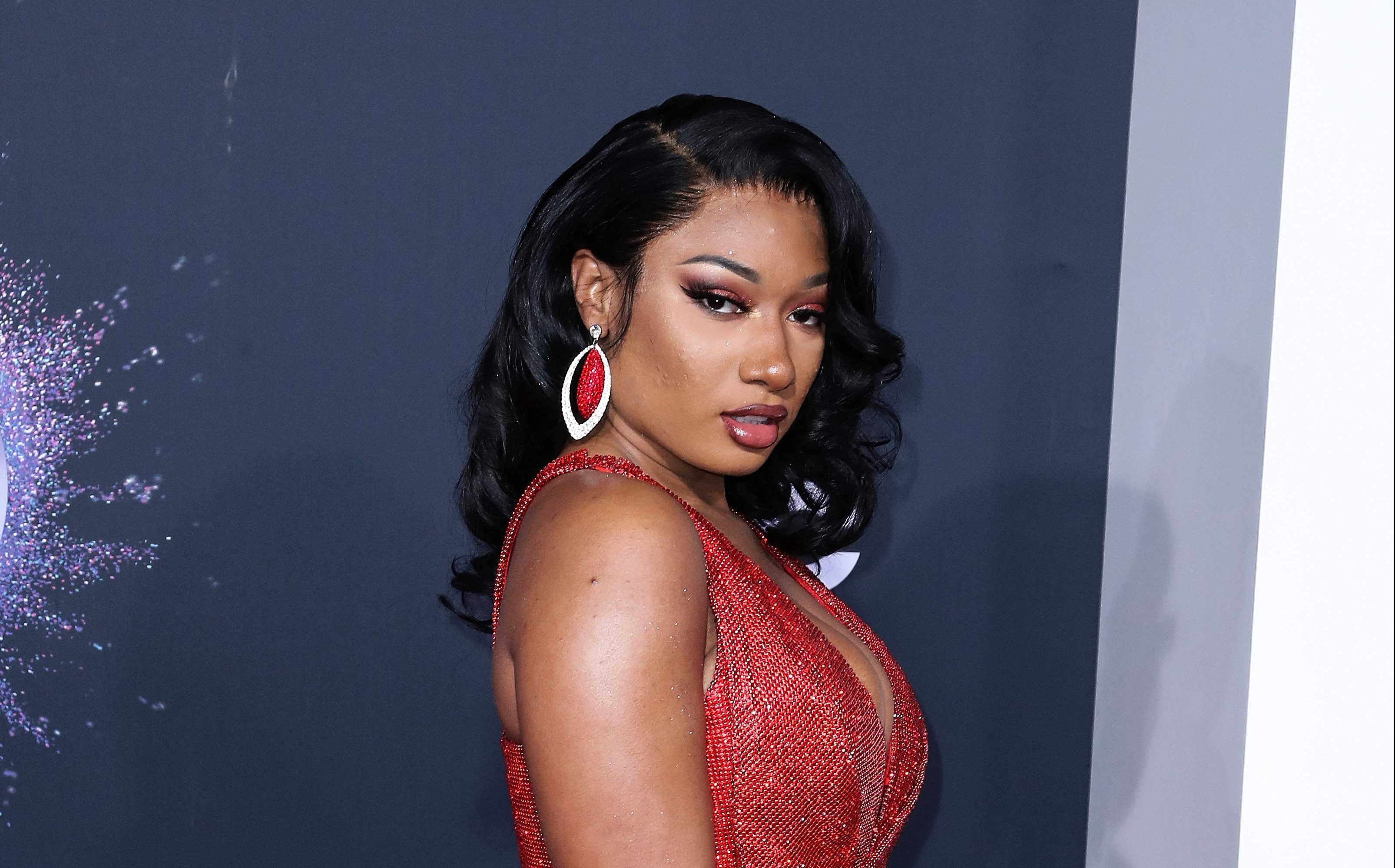 Rapper Megan Thee Stallion arrives at the 2019 American Music Awards held at Microsoft Theatre L.A. Live on November 24, 2019 in Los Angeles, California, United States.