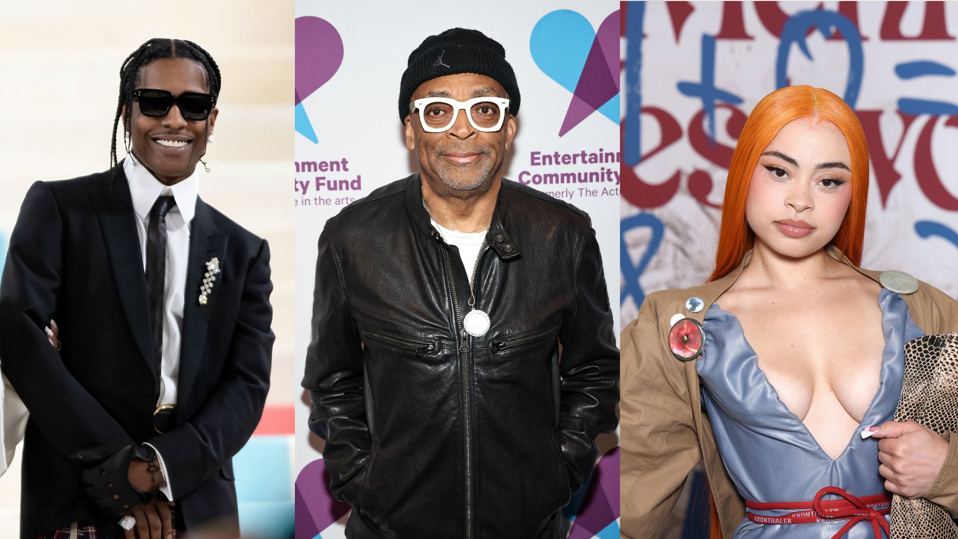 Ice Spice , ASAP Rocky and Denzel Washington